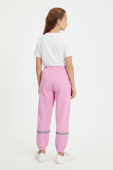 Pantalon Fluide Rose Réfléchissant Imperméable Enfant Léger - Molleton - vue 2
