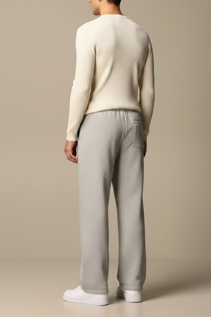 Pantalon Fluide Homme Gris Large - Molleton - vue 2