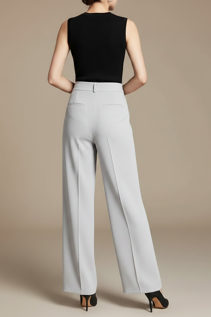 Pantalon Fluide Amincissant - Gris Viscose - vue 2