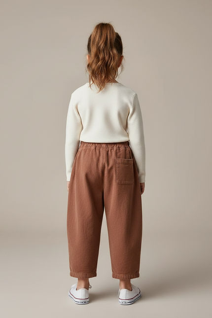 Pantalon Fluide Brique - Marron Molleton - vue 2