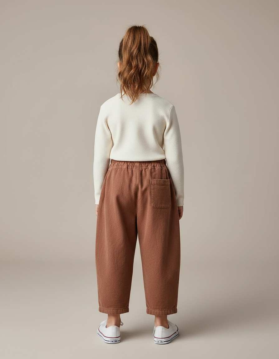 Pantalon Fluide Brique - Marron Molleton - vue 2