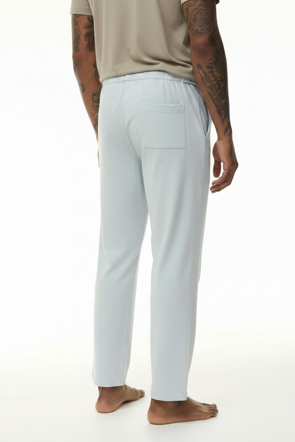 Pantalon Fluide Clair - Bleu Viscose - vue 2