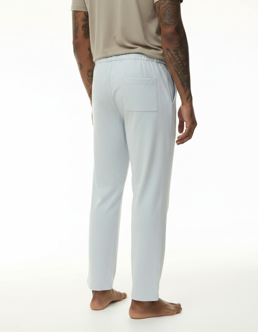 Pantalon Fluide Clair - Bleu Viscose - vue 2