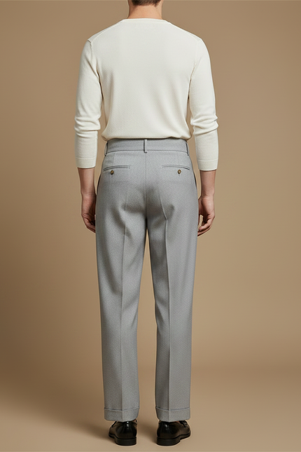 Pantalon Fluide Homme Gris Coupe Ample Viscose - Gabardine - vue 2