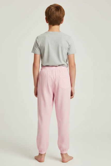 Pantalon Fluide Rose Coton Léger Ample Enfant - vue 2