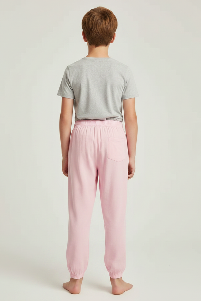 Pantalon Fluide Rose Coton Léger Ample Enfant - vue 2