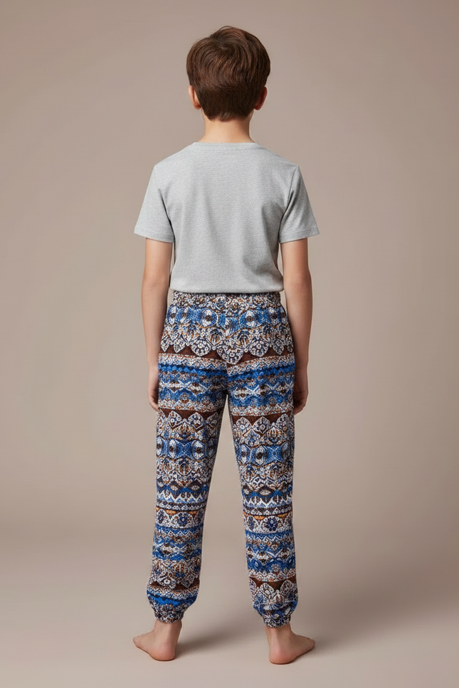 Pantalon Fluide Imprimé Ethnique Ample Coton Enfant - vue 2