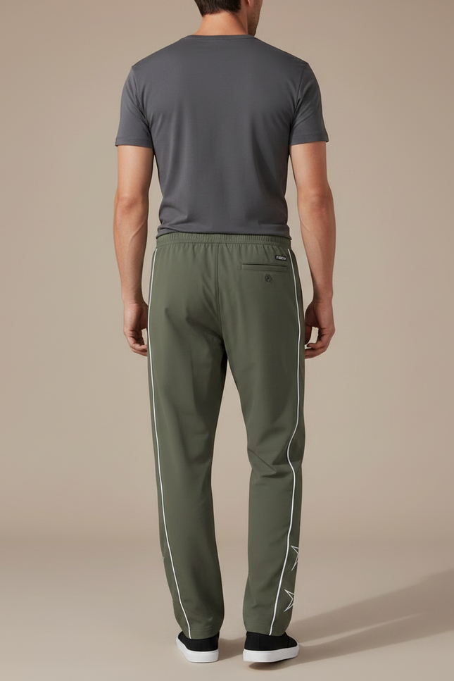 Pantalon Fluide Kaki Étoiles Sport Décontracté Homme - Polyester - vue 2
