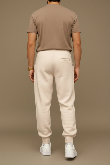 Pantalon Fluide Beige Cordon Fleur Harajuku Ample Homme - Molleton - vue 2