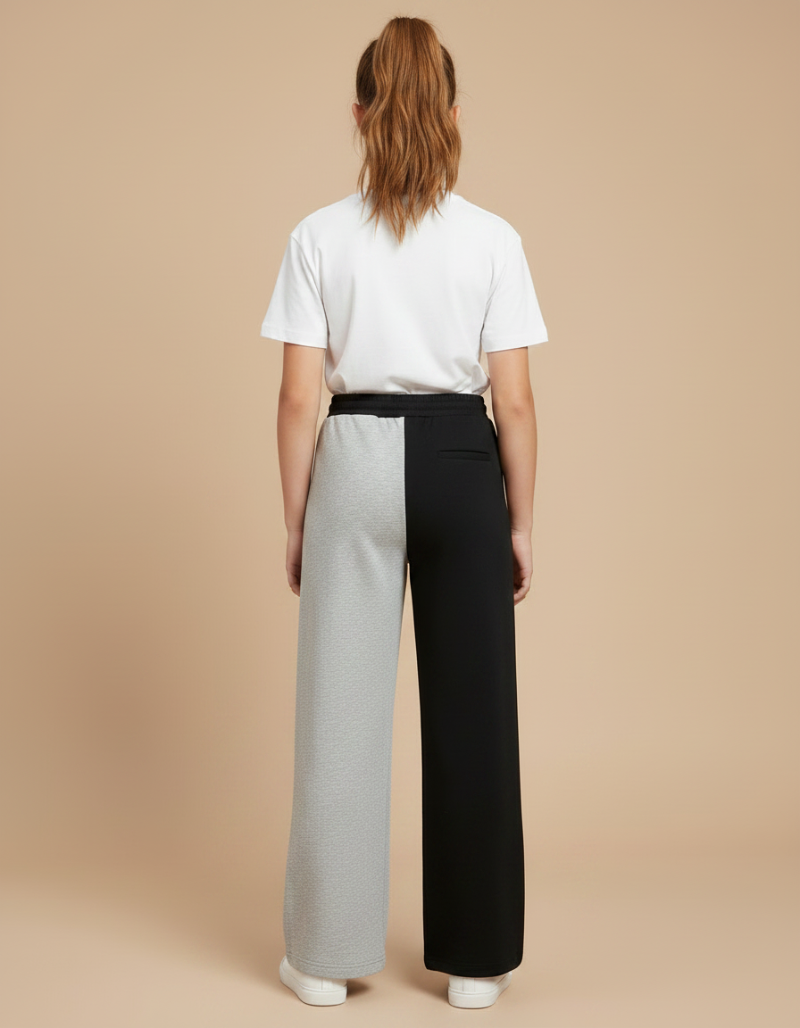 Pantalon Fluide Noeud Taille - Multicolore Molleton - vue 2