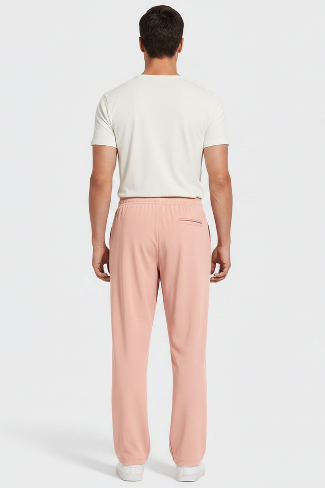 Pantalon Fluide Rose Droit Décontracté Homme - Polyester - vue 2