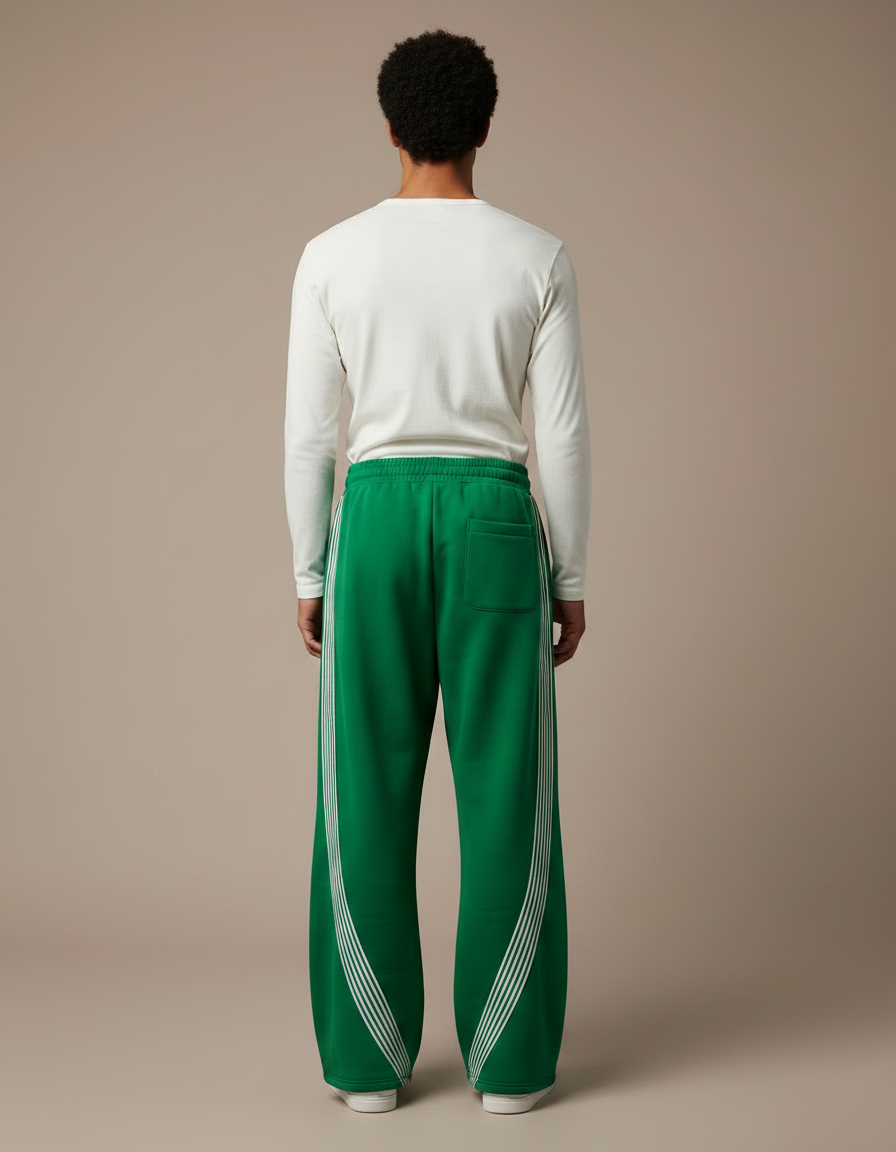 Pantalon Fluide Vert Emeraude - Molleton - vue 2