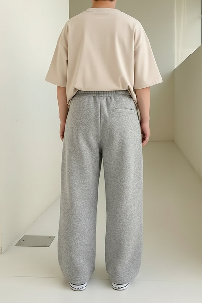 Pantalon Fluide Gris Ample Confortable Enfant Sport - Molleton - vue 2