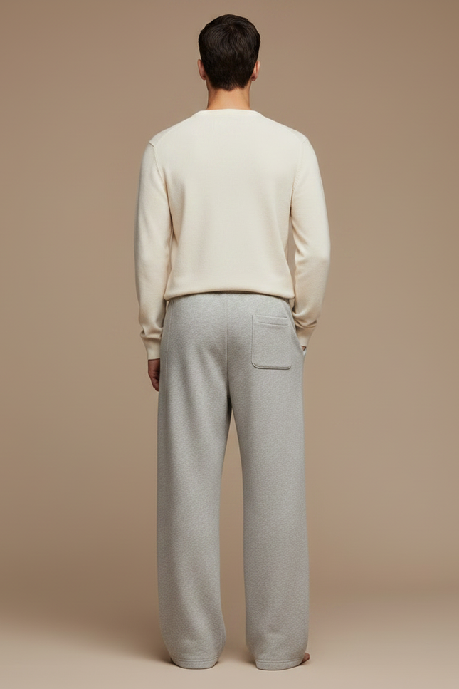 Pantalon Fluide Ample - Gris Molleton - vue 2