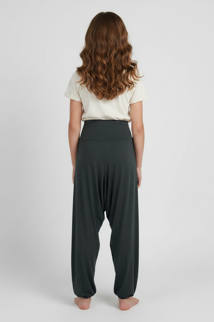 Pantalon Fluide Vert Ample Yoga Confortable Fille - Viscose - vue 2