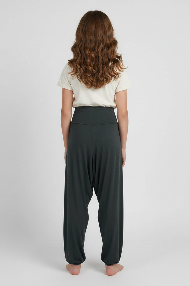 Pantalon Fluide Vert Ample Yoga Confortable Fille - Viscose - vue 2