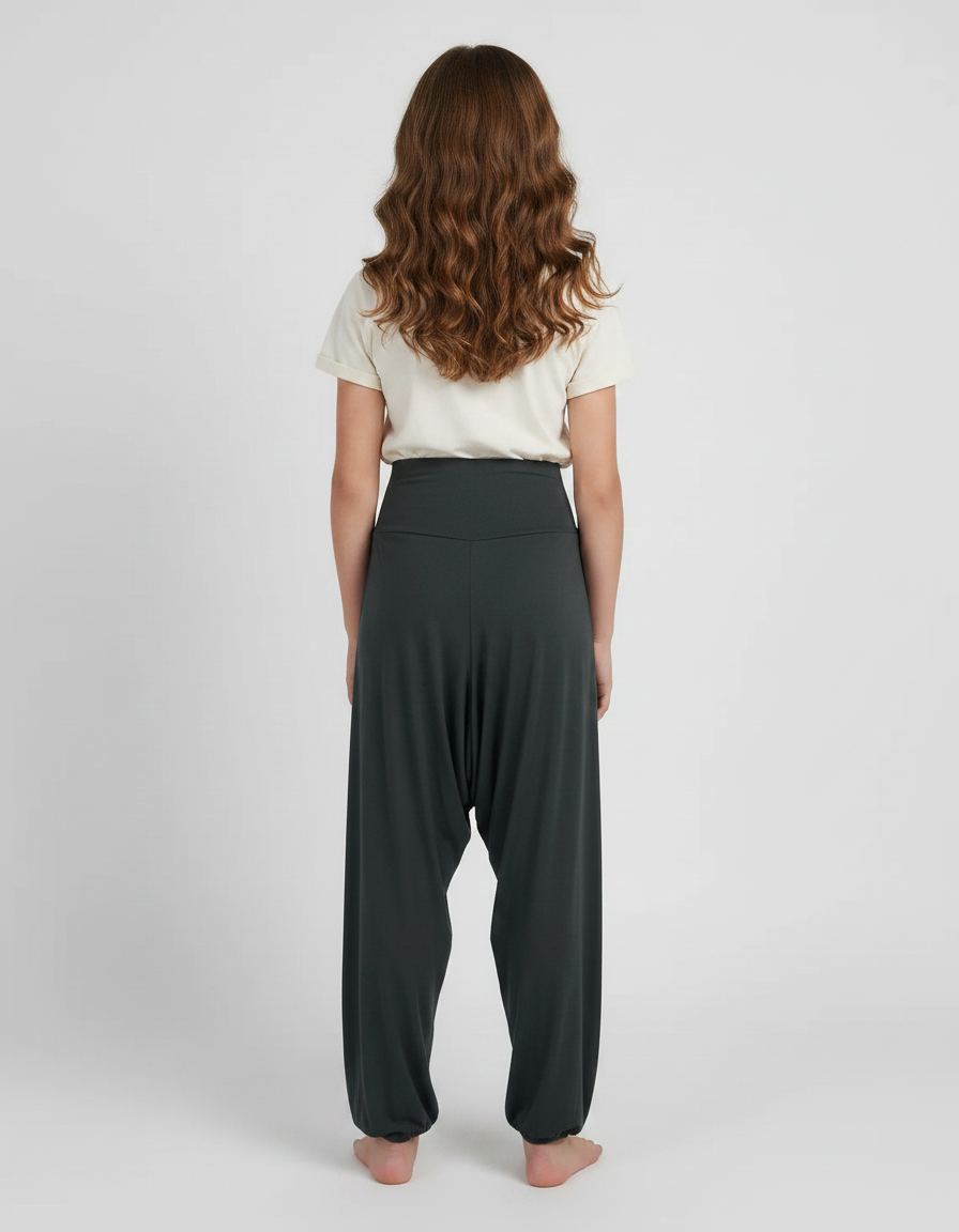 Pantalon Fluide Vert Ample Yoga Confortable Fille - Viscose - vue 2