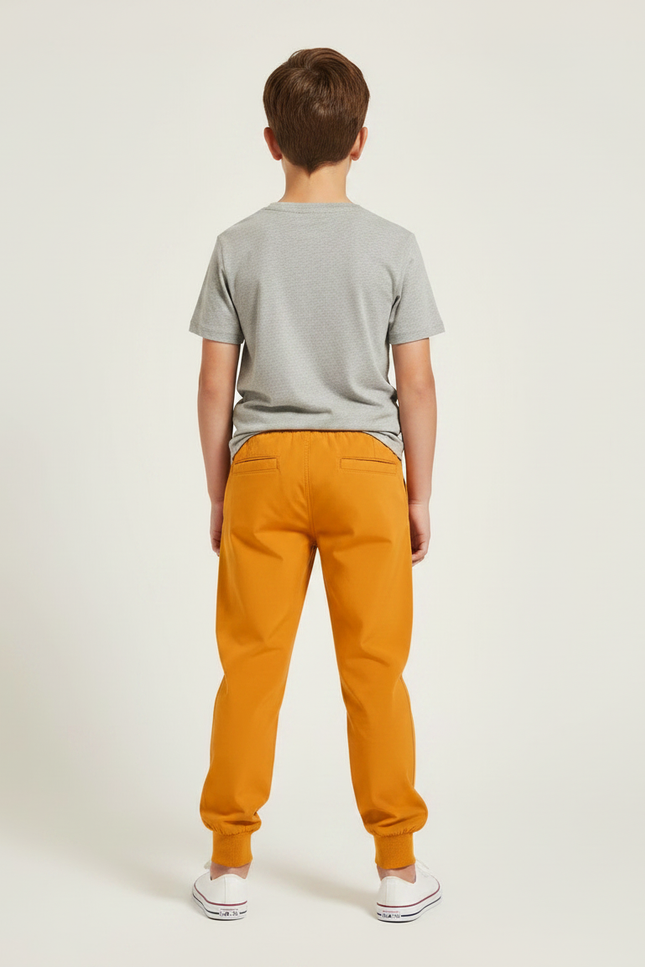 Pantalon Fluide Orange Ample Cordon Garçon - Coton - vue 2
