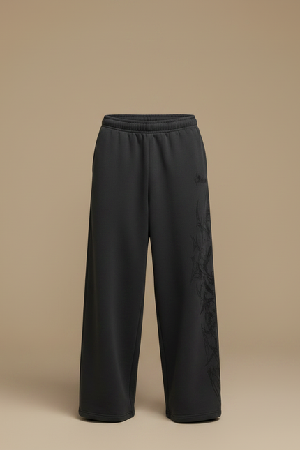 Pantalon Fluide Gris Ample Imprimé Sport Homme - Molleton - vue 3