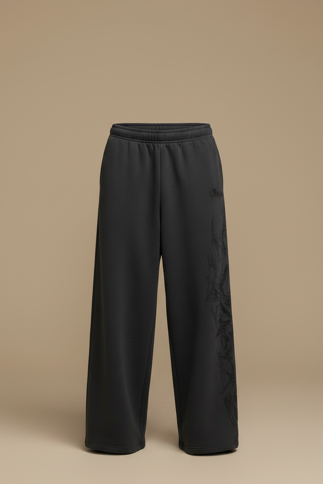 Pantalon Fluide Gris Ample Imprimé Sport Homme - Molleton - vue 3