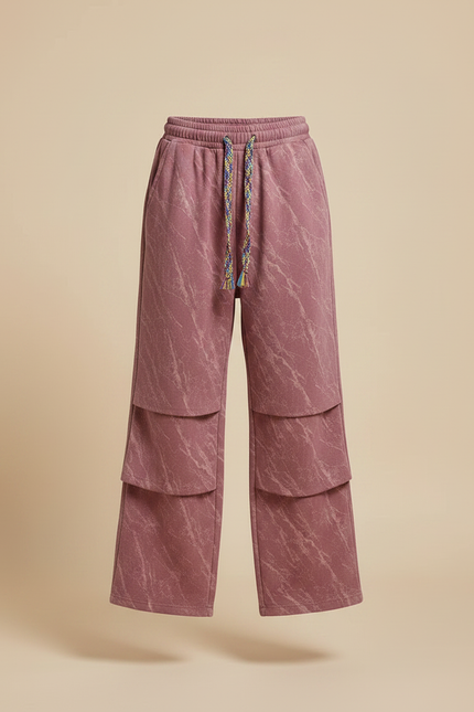 Pantalon Fluide Rose Superposé Ample Décontracté Enfant - Molleton - vue 3