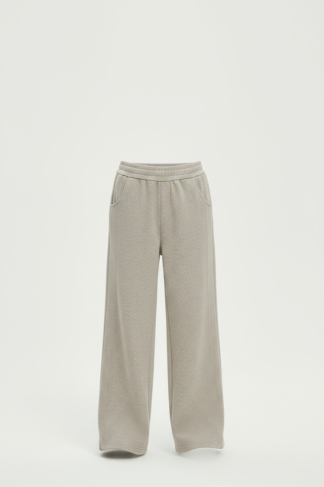 Pantalon Fluide Gris Ample Décontracté Enfant - Molleton - vue 3