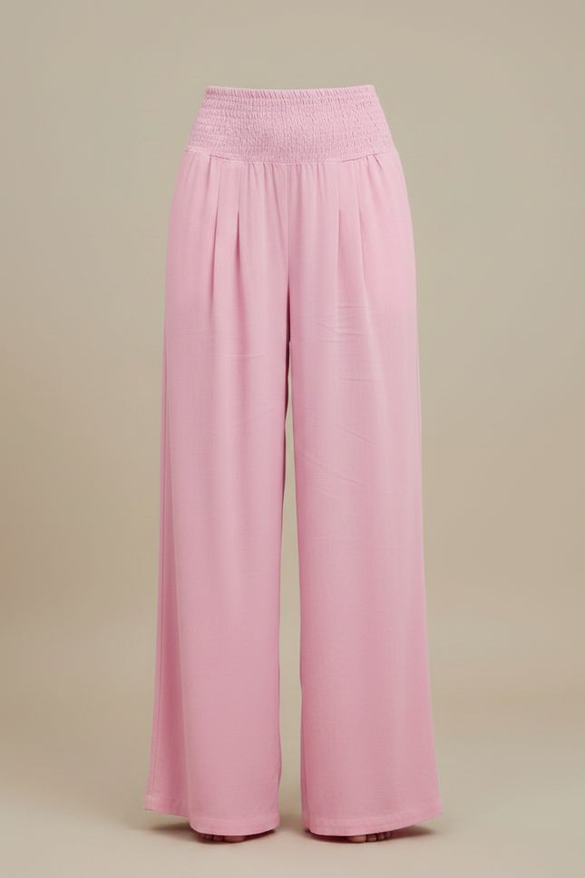 Pantalon Fluide Rose Poudré - Viscose - vue 3