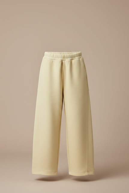 Pantalon Fluide Jaune Ample Confortable Décontracté Enfant - Molleton - vue 3