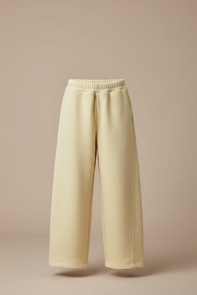Pantalon Fluide Jaune Ample Confortable Décontracté Enfant - Molleton - vue 3