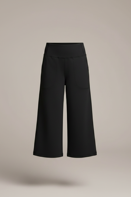 Pantalon Fluide Noir Ample Confortable Enfant - Maille - vue 3