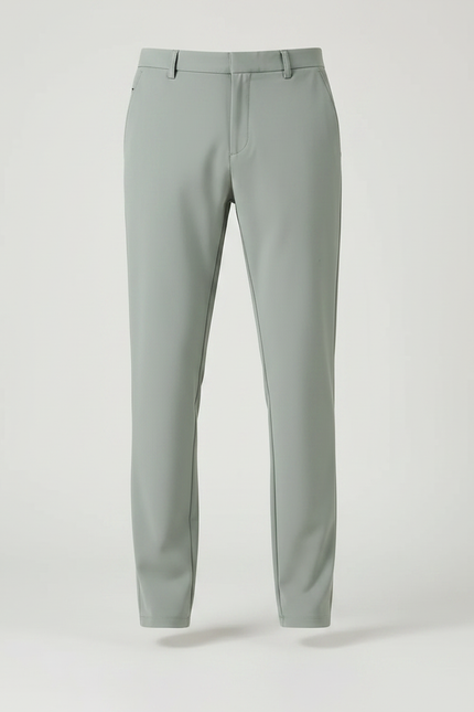 Pantalon Fluide Vert Droit Élastique Décontracté Homme - Polyester - vue 3