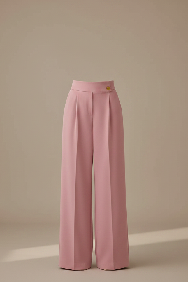 Pantalon Fluide Tencel - Rose Viscose - vue 3