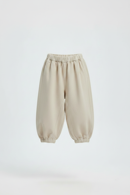 Pantalon Fluide Beige Ample Coton Enfant - Molleton - vue 3