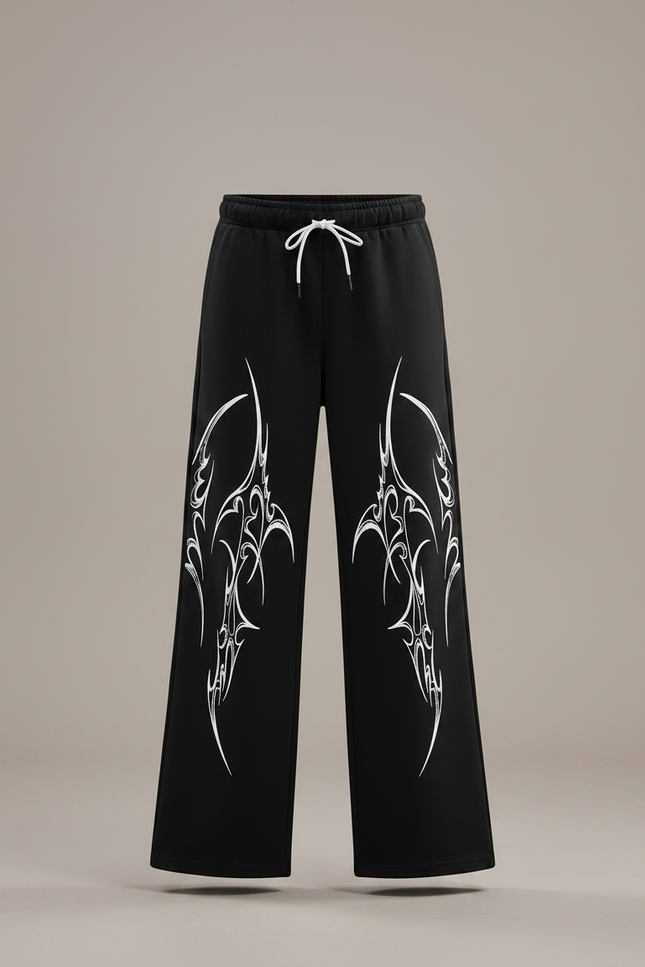 Pantalon Fluide Noir Ample Imprimé Tribal Garçon - Polyester - vue 3