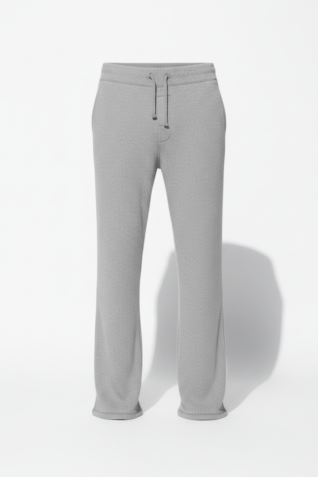 Pantalon Fluide Gris Maille Décontracté Homme - vue 3
