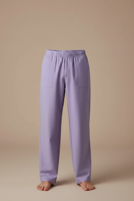 Pantalon Fluide Lavande Ample Enfant Cordon Confortable - Violet Gabardine - vue 3