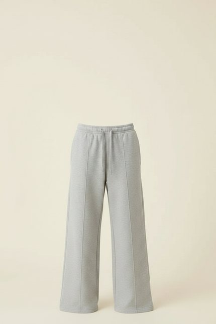 Pantalon Fluide Gris Ample Cordon Décontracté Fille - Molleton - vue 3