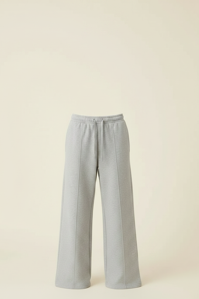 Pantalon Fluide Gris Ample Cordon Décontracté Fille - Molleton - vue 3