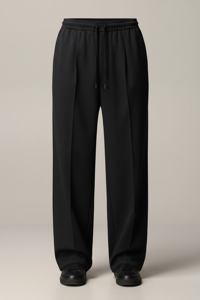 Pantalon Fluide Homme Noir Coupe Ample Viscose Chic Mi-saison 2 - vue 3