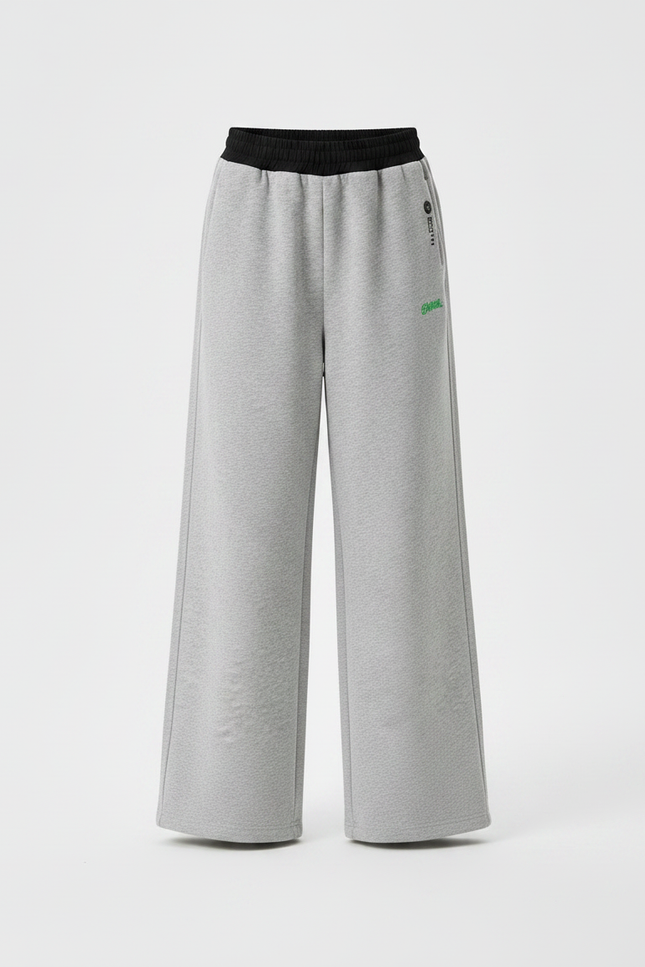 Pantalon Fluide Gris Ample Molletonné Enfant - vue 3
