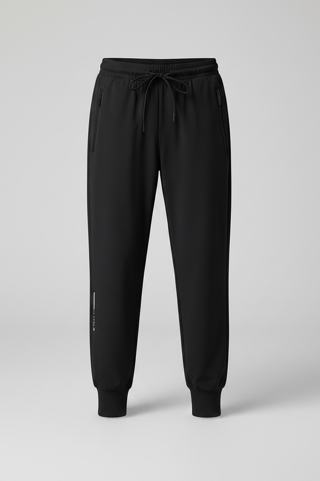 Pantalon Fluide Noir Sport Cordon Garçon - Polyester - vue 3