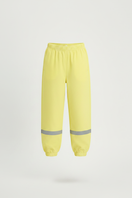 Pantalon Fluide Jaune Réfléchissant Imperméable Enfant Léger - Polyester - vue 3