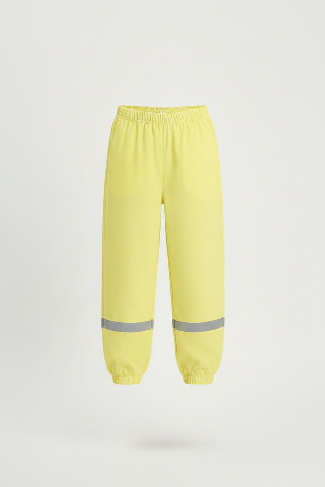 Pantalon Fluide Jaune Réfléchissant Imperméable Enfant Léger - Polyester - vue 3