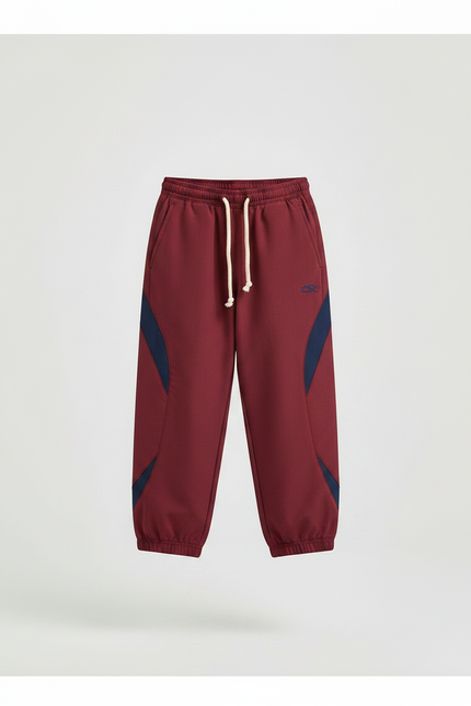 Pantalon Fluide Bordeaux Sportif Ample Décontracté Enfant - Polyester - vue 3