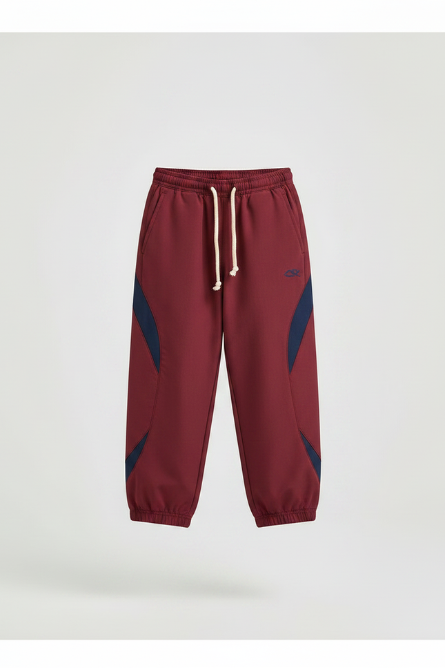 Pantalon Fluide Bordeaux Sportif Ample Décontracté Enfant - Polyester - vue 3