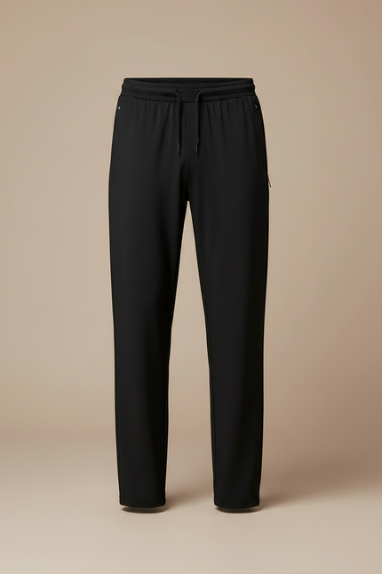 Pantalon Fluide Noir Ample Cordon Sport Homme - Polyester - vue 3