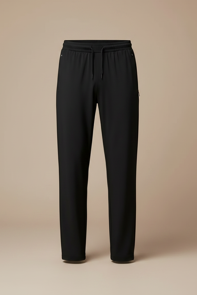 Pantalon Fluide Noir Ample Cordon Sport Homme - Polyester - vue 3