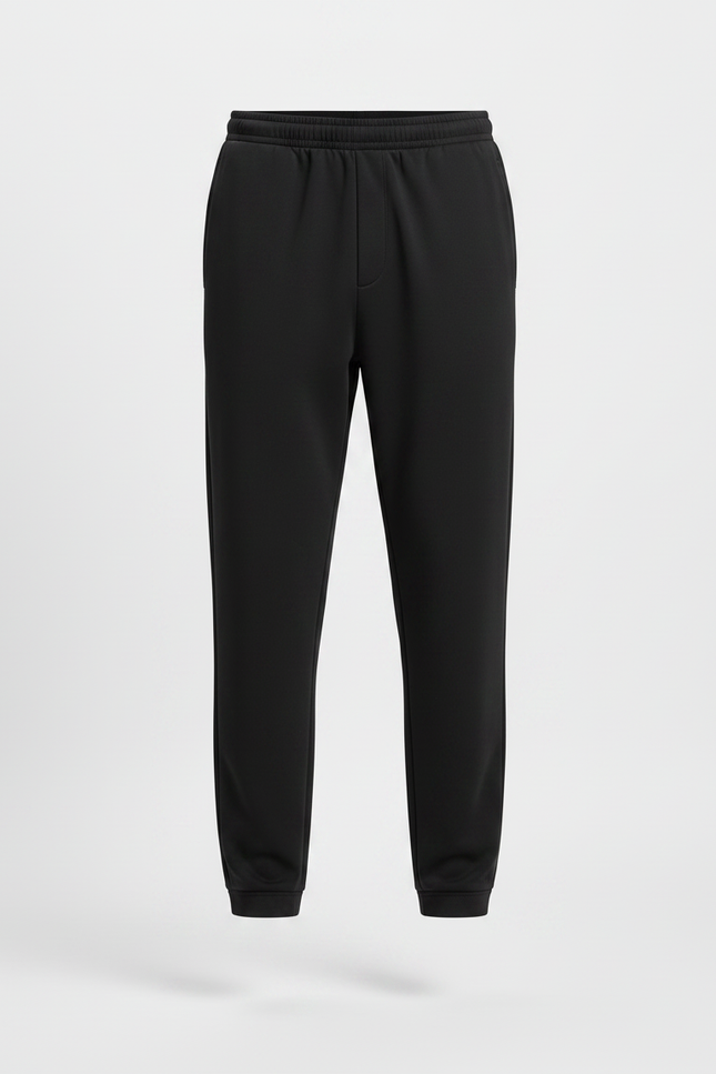 Pantalon Fluide Noir Ample Décontracté Jogging Homme - Molleton - vue 3