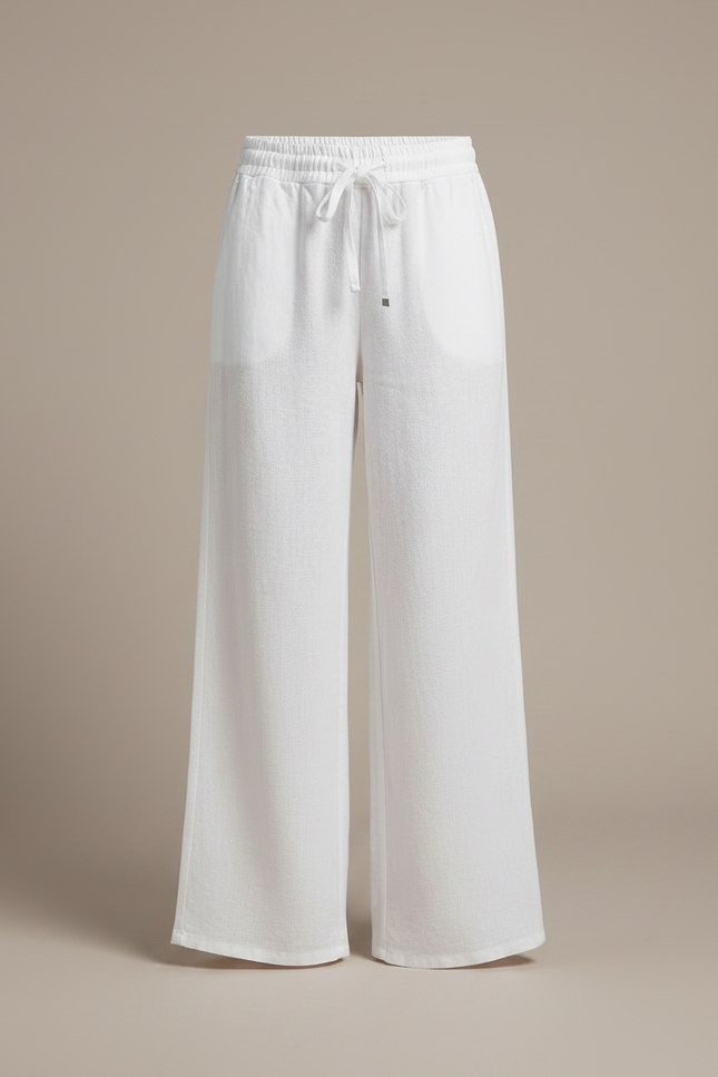 Pantalon Fluide Blanc Ample Lin Enfant - vue 3