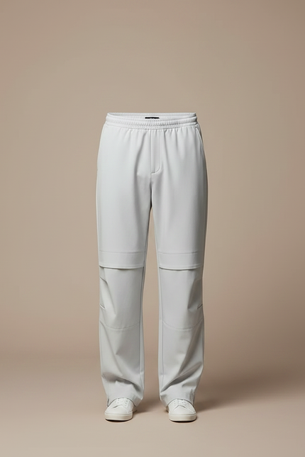 Pantalon Fluide Gris Clair Décontracté Zippé Homme - Polyester - vue 3